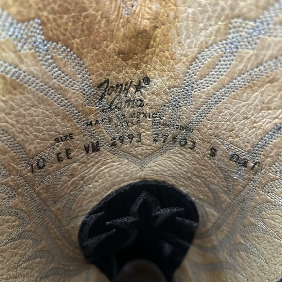 Tony Lama Vintage Classic Black Western Cowboy Boots Mens 10 EE - Picture 6 of 12